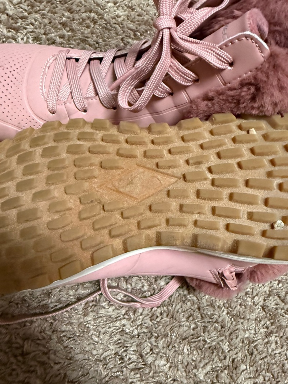 Skechers Women's Pink Faux-Fur High-Top Winter Boots - Picture 3 of 4